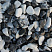Kamenclub.ru: Мраморная крошка (щебень галтованный микс:белый-черный) фр.40-70 мм.  купить в Нововоронеже мрамор белый, черный айвори серый галтовка природного камня 15500 руб/т   фото КАМЕНЬ КЛУБ