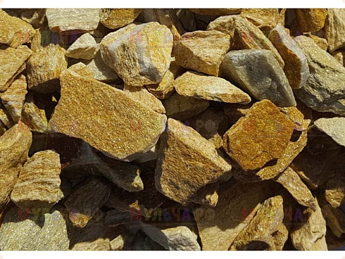 Kamenclub.ru: Щебень крошка желтый (ЗЛАТОЛИТ) фр. 5-10 мм.  купить в Нововоронеже мрамор золотистый, бежевый, желтый каменная ландшафтная декоративная крошка здатолита 8500 руб/т   фото КАМЕНЬ КЛУБ