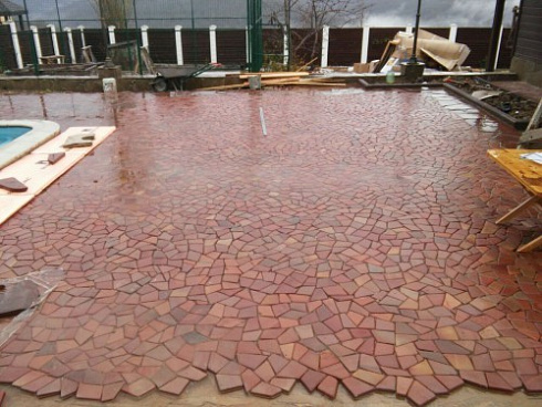 Kamenclub.ru: Песчаник брусчатка (Готика) art PSK-L-01  купить в Нововоронеже    2600 руб/кв.м    фото КАМЕНЬ КЛУБ