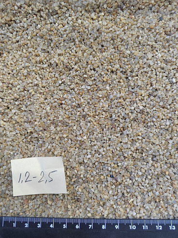 Кварцевый песок сухой фракцинированный фр. 1,2-2,5 мм.  купить в Нововоронеже фото Камень Клуб