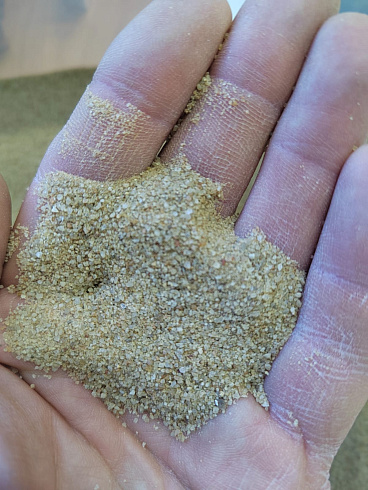 Кварцевый песок для площадок фр. 0,16-0,63 мм.  купить в Нововоронеже фото Камень Клуб