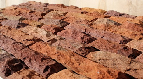 Kamenclub.ru: Песчаник (красный дракон) art PSK-5-03  купить в Нововоронеже    3350 руб/кв.м   фото КАМЕНЬ КЛУБ