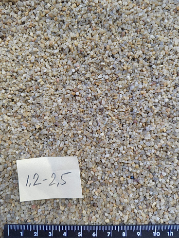 Кварцевый песок сухой фракцинированный фр. 1,2-2,5 мм.  купить в Нововоронеже фото Камень Клуб