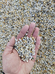 Галька крымская жемчужная фр. 3-5 мм.  купить в Нововоронеже фото Камень Клуб